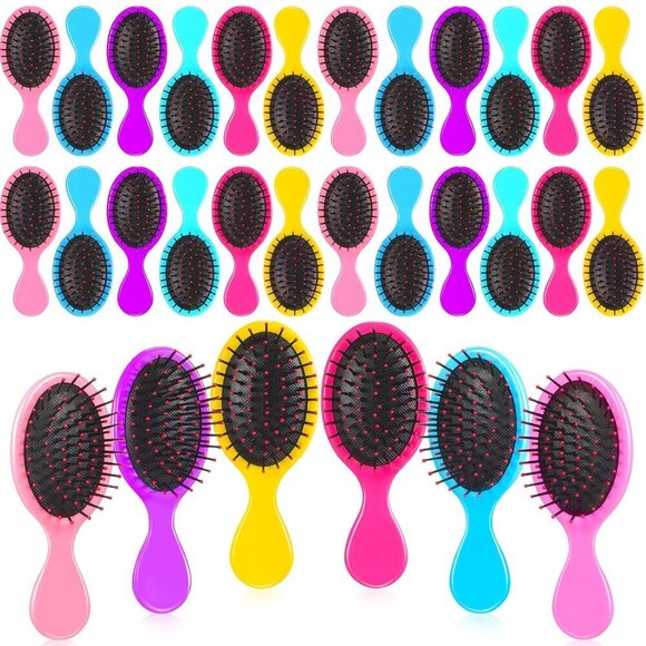 Mini Detangling Hairbrush Set 36 Pack Soft Bristle Travel Comfort Kids Adults main image 7